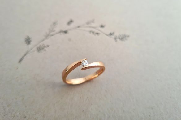 Bague Or blanc diamant Marielle Girardin