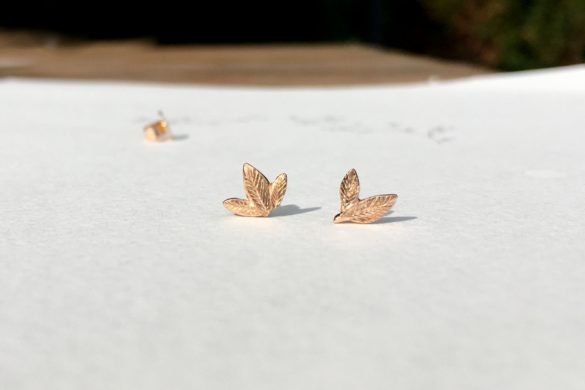 Marielle Girardin, boucles d'oreilles argent feuilles